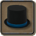 Sombrero de copa azul