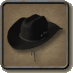 Sombrero de cuero negro