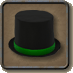 Sombrero de copa verde